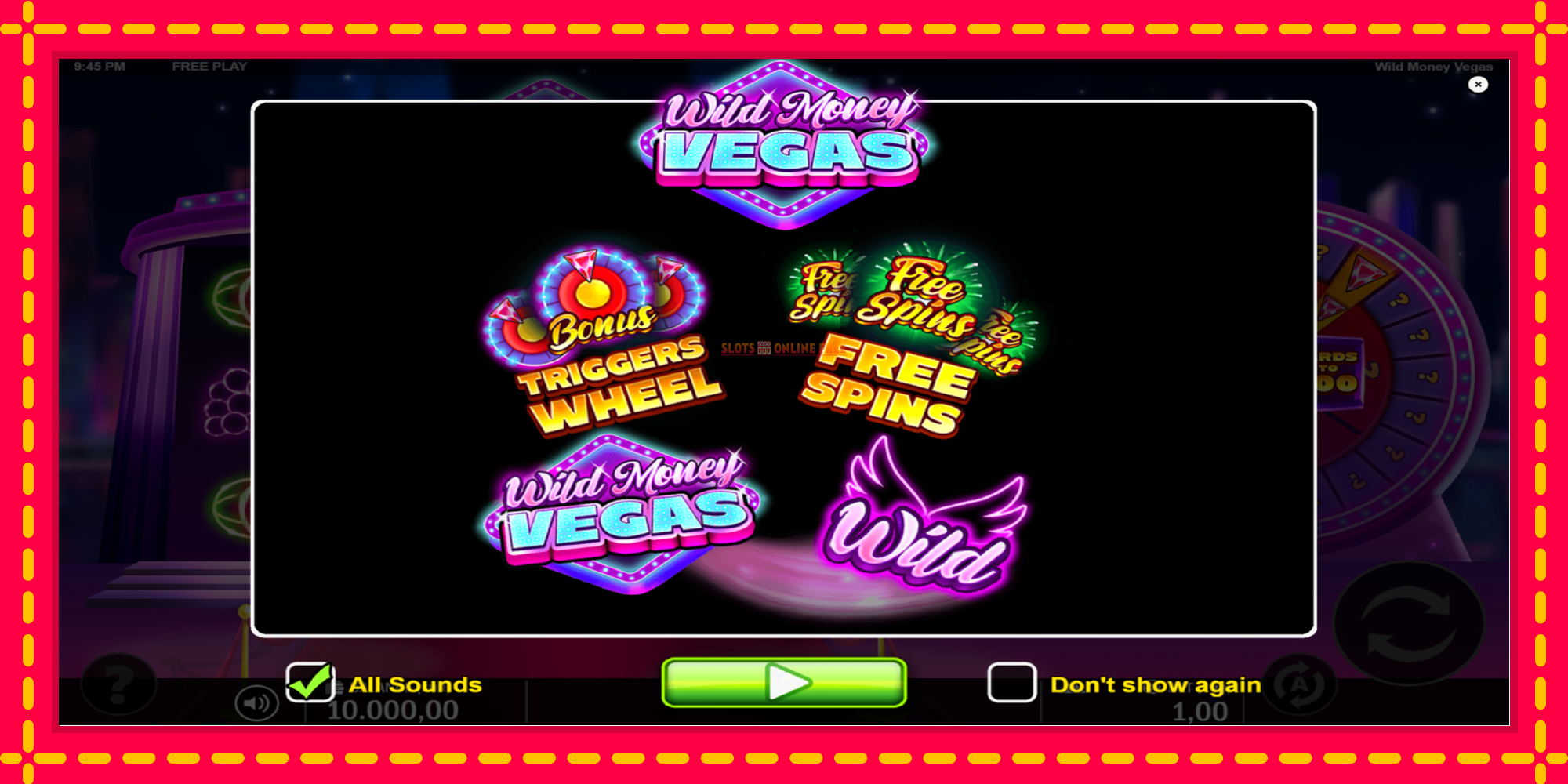 Wild Money Vegas - spēļu automāts ar modernu grafiku