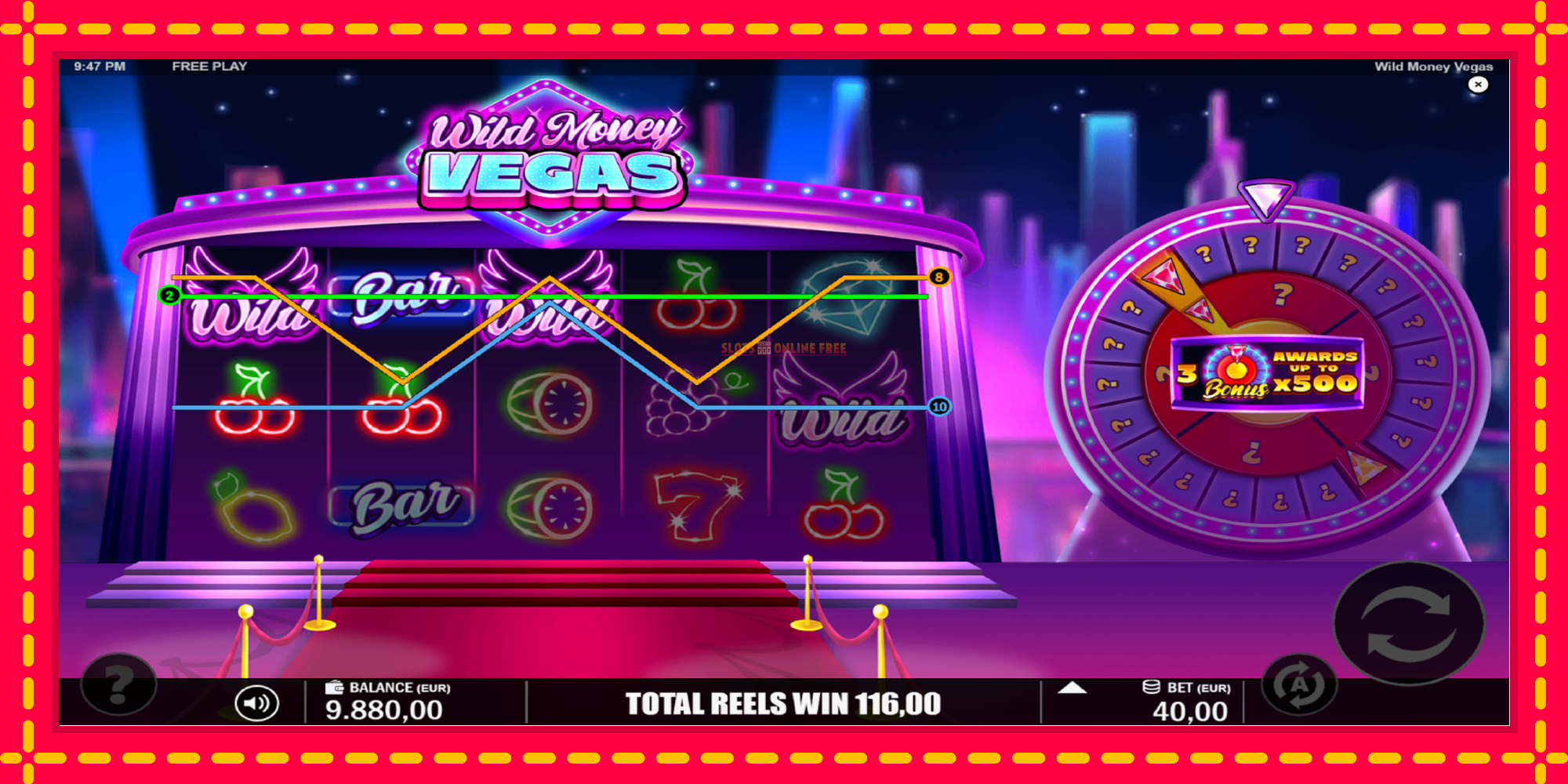 Wild Money Vegas - spēļu automāts ar modernu grafiku