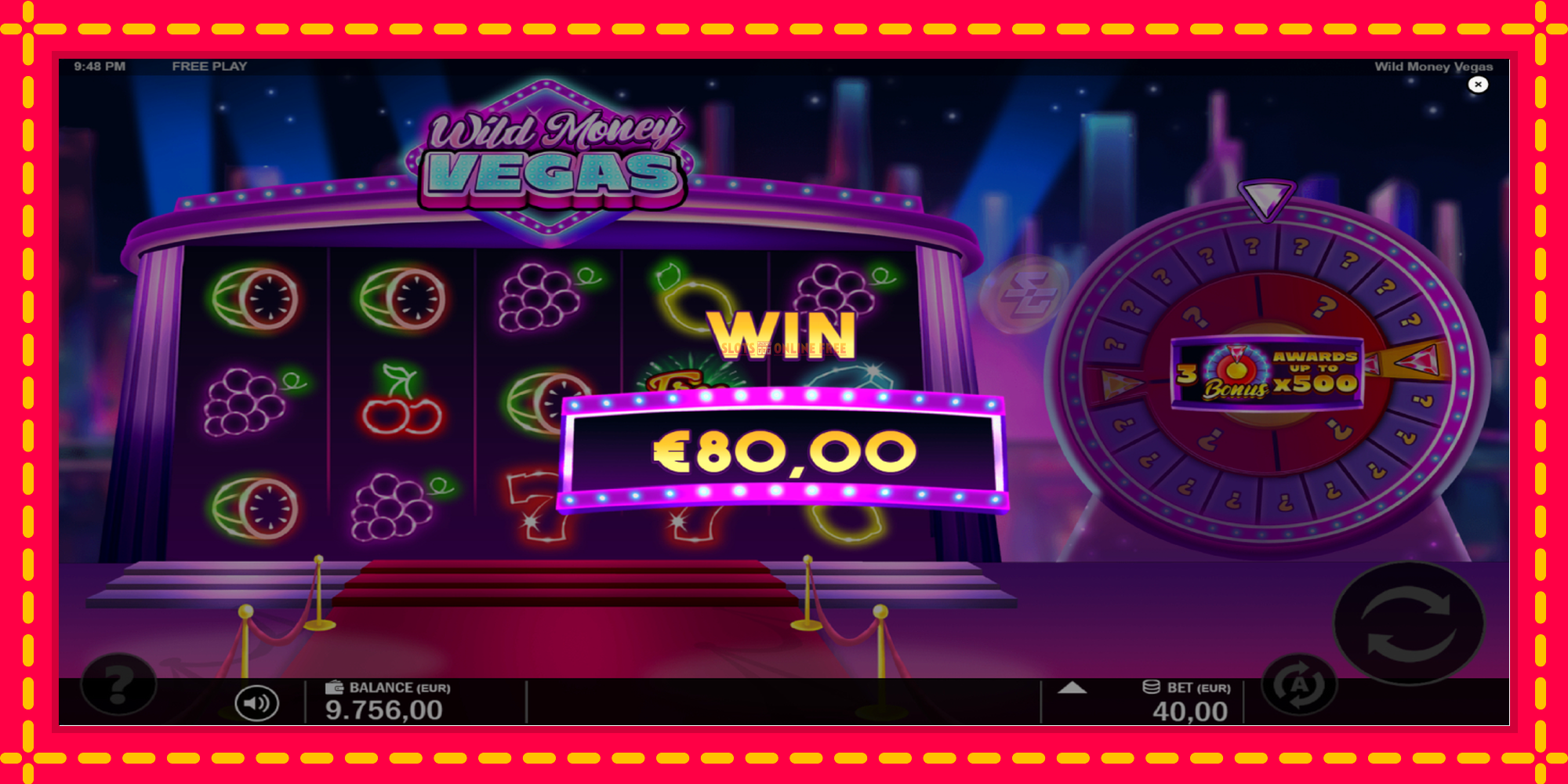 Wild Money Vegas - spēļu automāts ar modernu grafiku