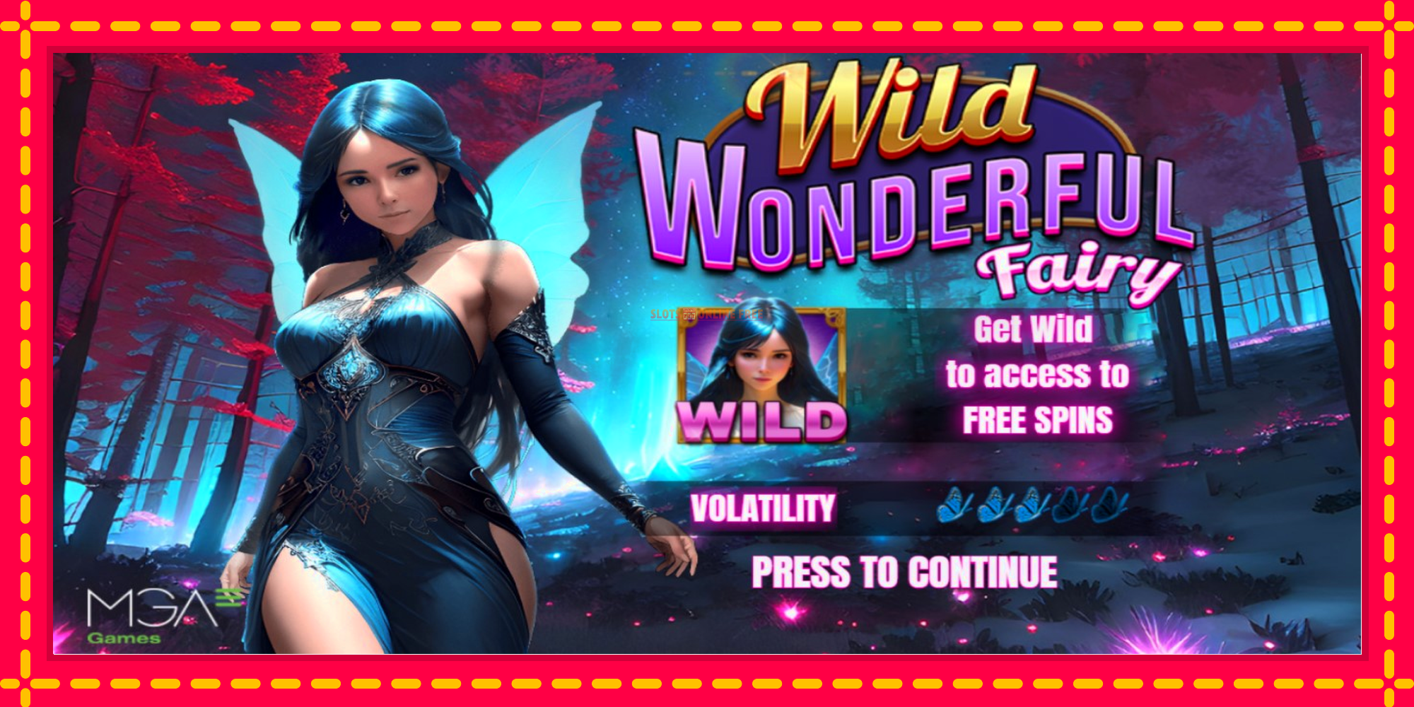 Wild Wonderful Fairy - spēļu automāts ar modernu grafiku