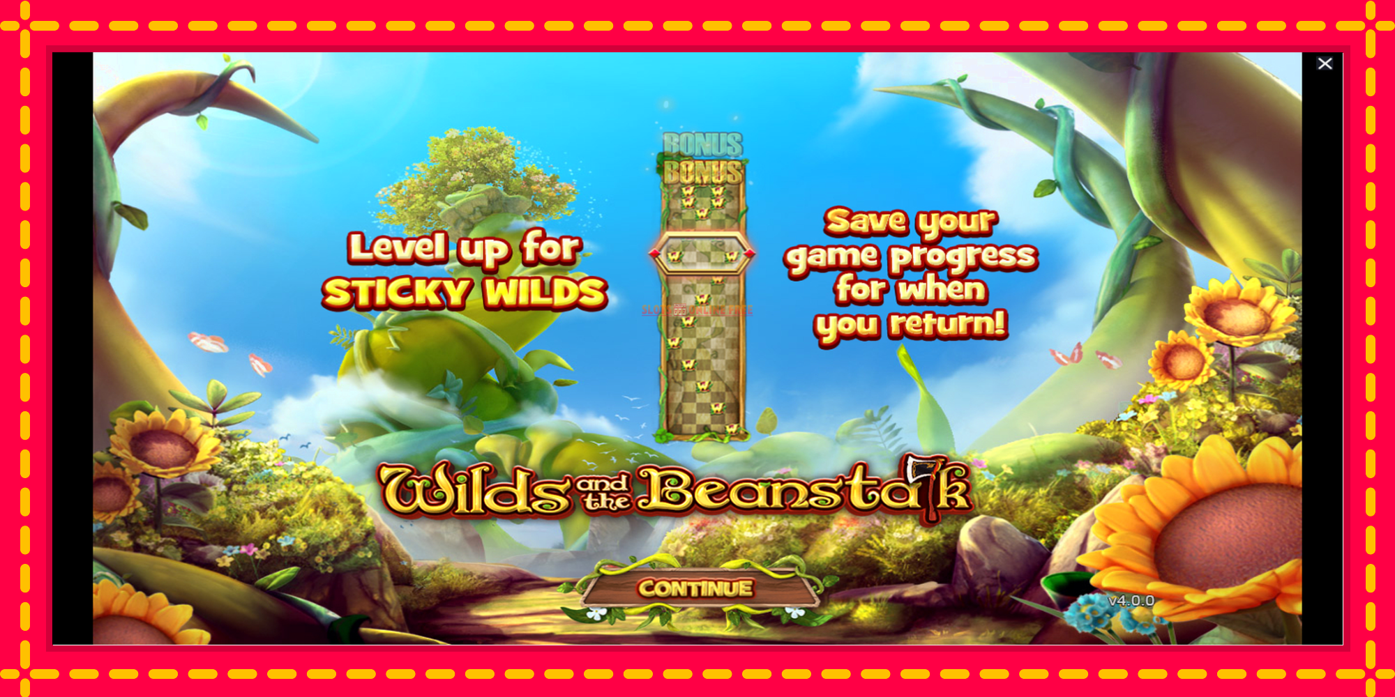 Wilds and the Beanstalk - spēļu automāts ar modernu grafiku