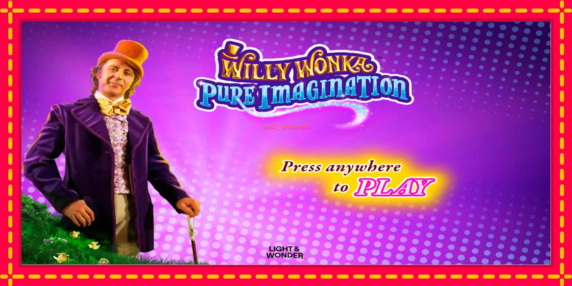 Willy Wonka Pure Imagination - spēļu automāts ar modernu grafiku