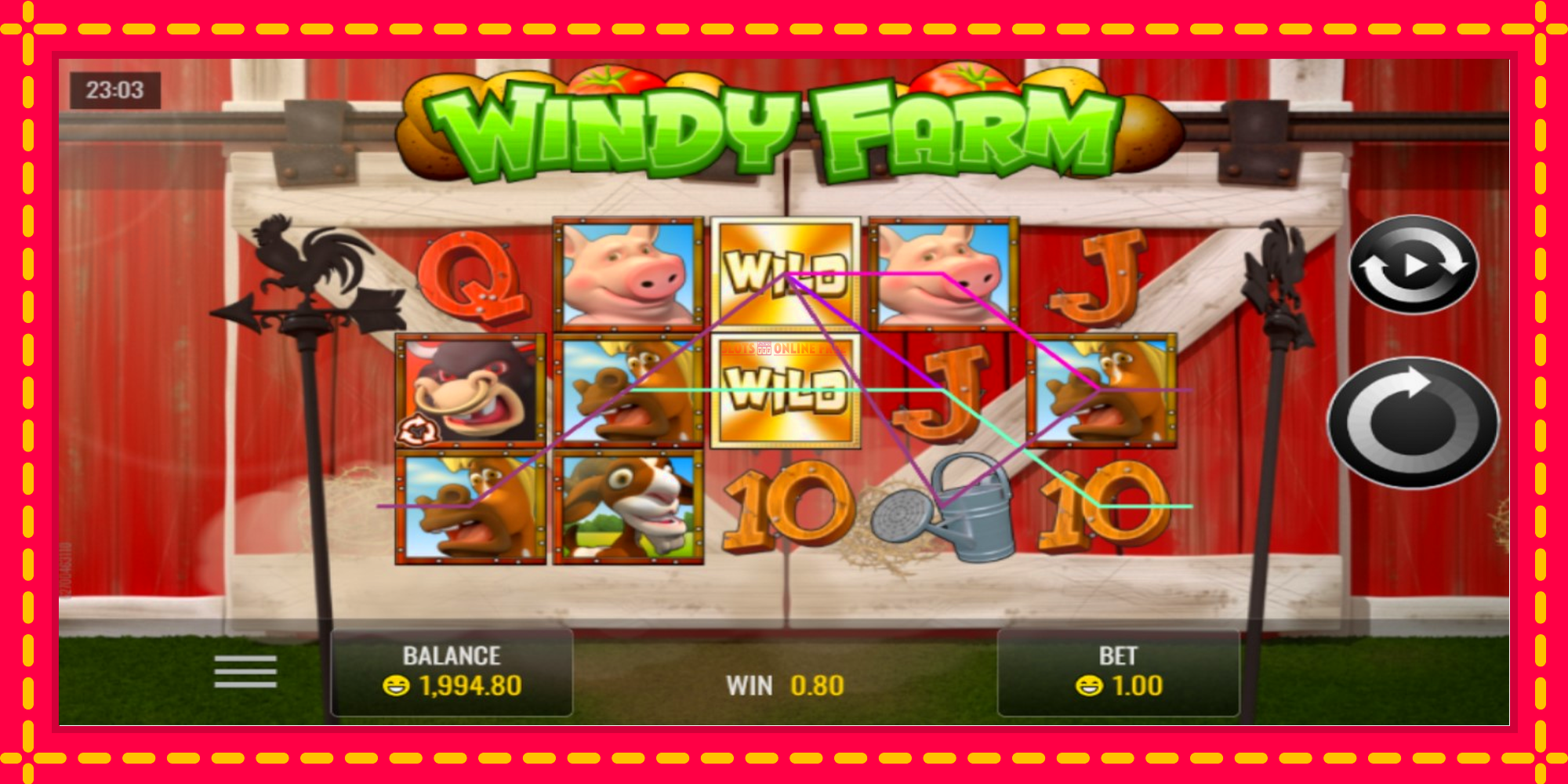 Windy Farm - spēļu automāts ar modernu grafiku