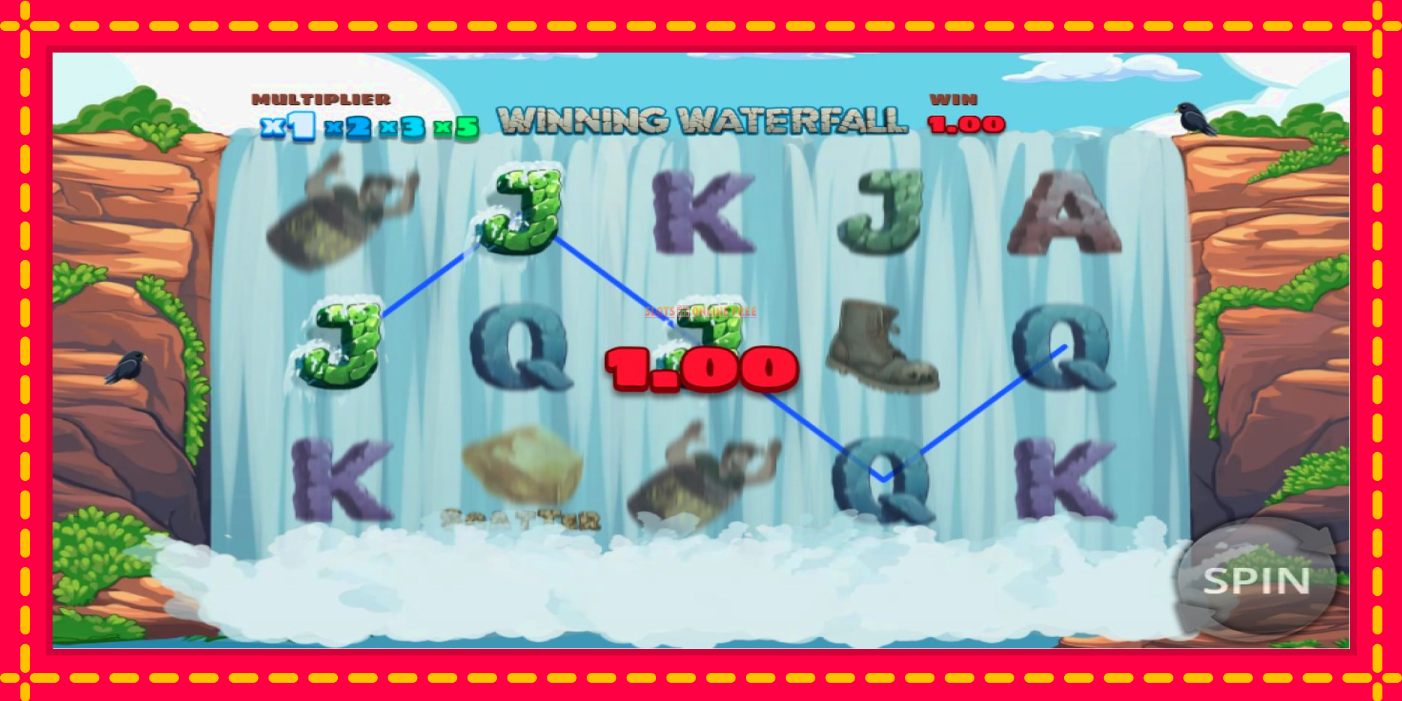 Winning Waterfall - spēļu automāts ar modernu grafiku