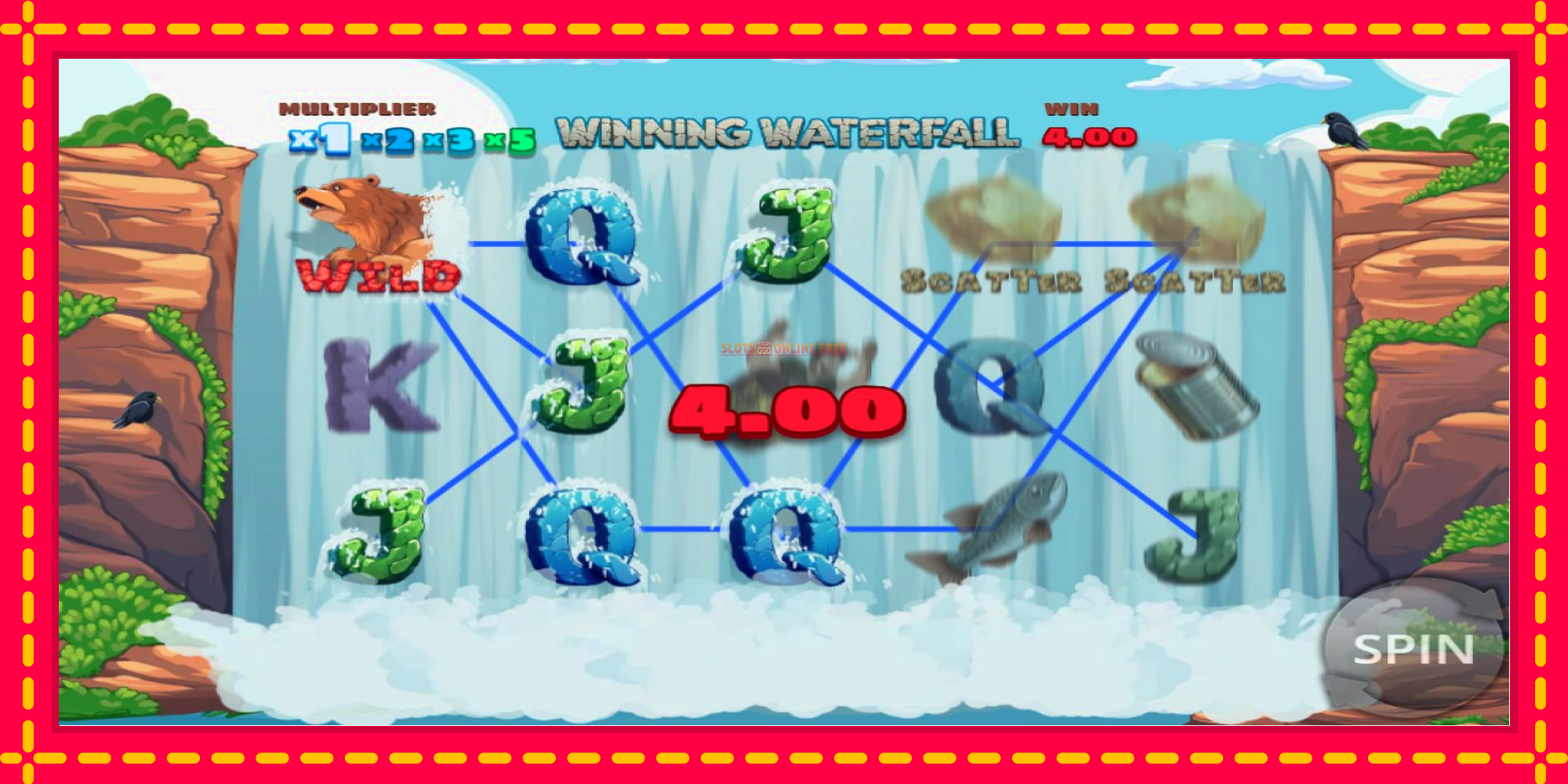 Winning Waterfall - spēļu automāts ar modernu grafiku