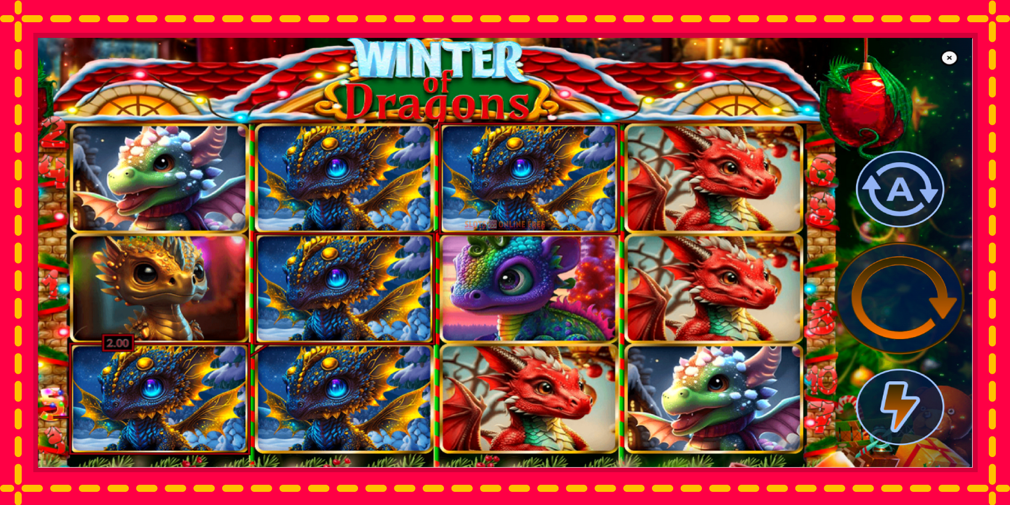 Winter of Dragons - spēļu automāts ar modernu grafiku