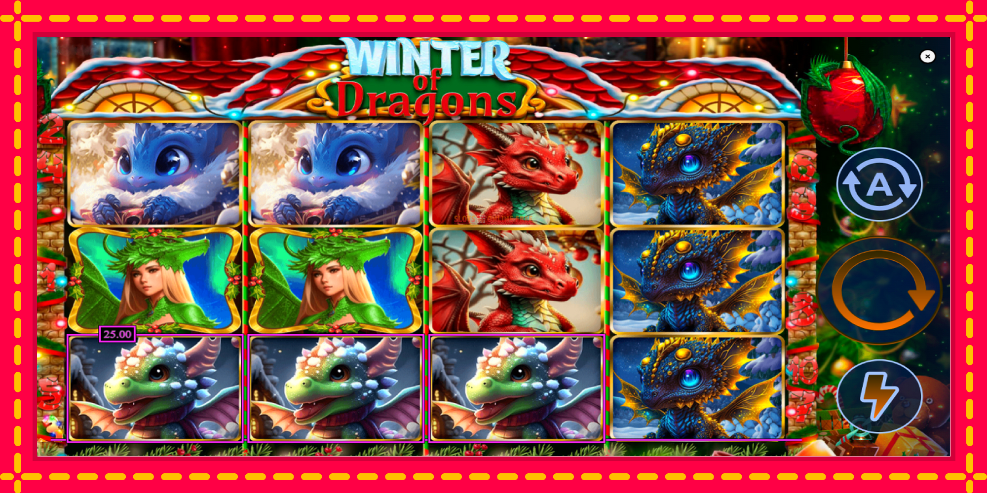 Winter of Dragons - spēļu automāts ar modernu grafiku