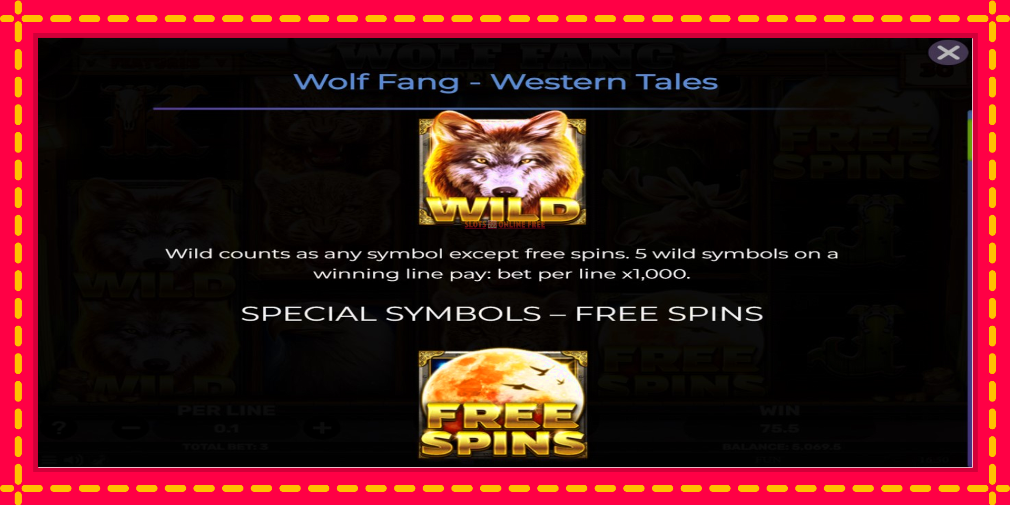 Wolf Fang - Western Tales - spēļu automāts ar modernu grafiku