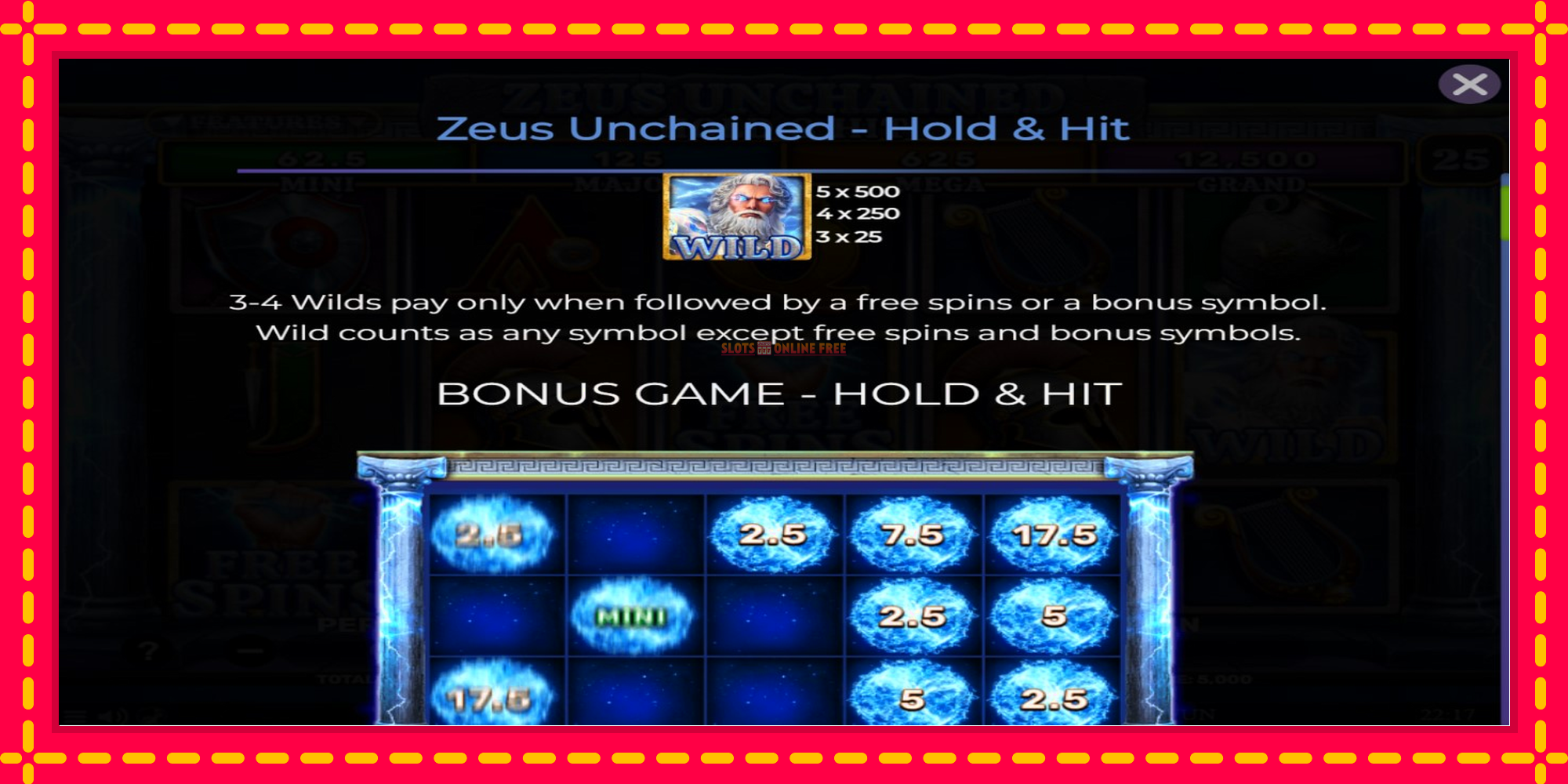 Zeus Unchained - Hold & Hit - spēļu automāts ar modernu grafiku