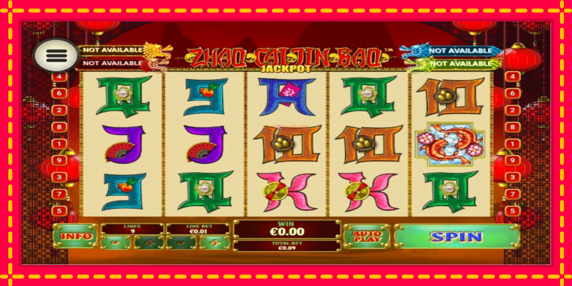 Zhao Cai Jin Bao Jackpot - spēļu automāts ar modernu grafiku